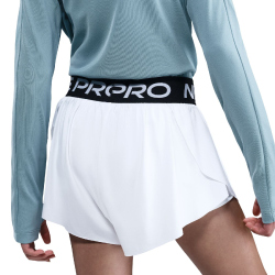 NIKE Pro Dri-FIT 2in1 Shorts Mädchen 100 - white/black/black S (128-137 cm)