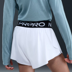 NIKE Pro Dri-FIT 2in1 Shorts Mädchen 100 - white/black/black M (137-146 cm)
