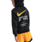 NIKE Sportswear Club Fleece Hoodie Jungen 010 - black/university gold S (128-137 cm)