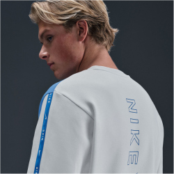 NIKE Sportswear Club Crew Neck Sweatshirt Herren 025 - photon dust/university blue M