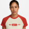NIKE Sportswear Chill Knit T-Shirt Damen 133 - sail/picante red XXL