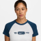 NIKE Sportswear Chill Knit T-Shirt Damen 100 - white/blue force XXL