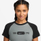 NIKE Sportswear Chill Knit T-Shirt Damen 077 - lt smoke grey/black M