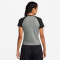 NIKE Sportswear Chill Knit T-Shirt Damen 077 - lt smoke grey/black M