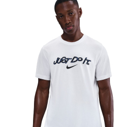 NIKE Dri-FIT Fitnessshirt Herren 100 - white M