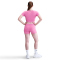 NIKE Pro Dri-FIT kurzarm Trainingsshirt Damen 675 - playful pink/pink foam/white M