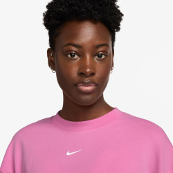 NIKE Pro Dri-FIT French Terry Sweatshirt Damen 675 - playful pink/pink foam/white M