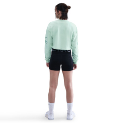 NIKE Pro Dri-FIT French Terry Sweatshirt Damen 353 - mint foam/cannon/white L