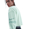 NIKE Pro Dri-FIT French Terry Sweatshirt Damen 353 - mint foam/cannon/white L