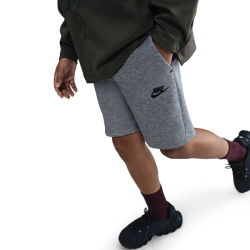 NIKE Sportswear Tech Fleece Shorts Jungen 063 - dk grey heather/black S (128-137 cm)