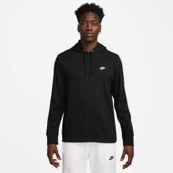 NIKE Club Knit Hoodie Herren 010 - black/black/white L