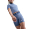 NIKE Pro Dri-FIT Shorts Mädchen 499 - world indigo/midnight navy/white L (146-156 cm)