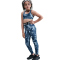 NIKE Pro Leggings Mädchen 410 - midnight navy/white S (128-137 cm)