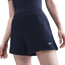 NIKE Sportswear Chill French Terry Mid-Waist 4" Shorts Damen 410 - midnight navy/sail L