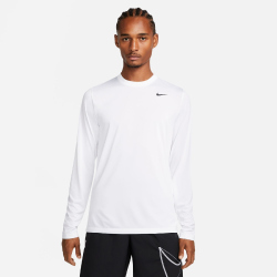 NIKE Dri-FIT Legend langarm Fitnessshirt Herren 100 - white/black M
