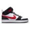 NIKE Court Borough Mid 2 Sneaker Kinder 161 - white/university red-white-black 36