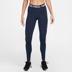 NIKE Pro Tights Damen 410 - midnight navy/white L