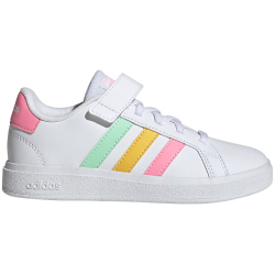 adidas Grand Court Elastic Lace and Top Strap Sneaker mit Klettverschluß Kinder