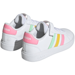 adidas Grand Court Elastic Lace and Top Strap Sneaker mit Klettverschluß Kinder