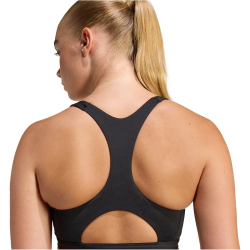 adidas Optime Essentials Workout Zip-Front Mid Support Sport-BH Damen