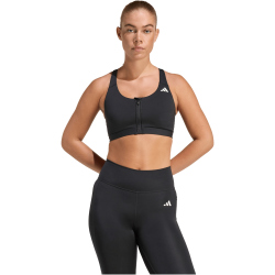 adidas Optime Essentials Workout Zip-Front Mid Support Sport-BH Damen