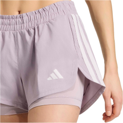 adidas Pacer Workout Woven 2in1 Trainingsshorts Damen KD9749 - preloved fig S