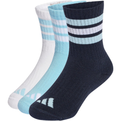 3er Pack adidas 3-Streifen Cushioned Sportswear Crew Retro Socken Kinder KF0155 - night navy/icey blue/white 19-21