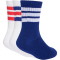 3er Pack adidas 3-Streifen Cushioned Sportswear Crew Retro Socken Kinder KF0153 - white/mystery ink/pure ruby 25-27