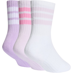 3er Pack adidas 3-Streifen Cushioned Sportswear Crew Retro Socken Kinder KD1721 - powder plum/white/ice lavender 25-27