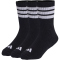 3er Pack adidas 3-Streifen Cushioned Sportswear Crew Retro Socken Kinder KD1719 - black/white/white 25-27