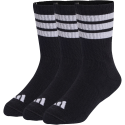 3er Pack adidas 3-Streifen Cushioned Sportswear Crew Retro Socken Kinder KD1719 - black/white/white 28-30