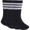 3er Pack adidas 3-Streifen Cushioned Sportswear Crew Retro Socken Kinder KD1719 - black/white/white 28-30