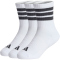 3er Pack adidas 3-Streifen Cushioned Sportswear Crew Retro Socken Kinder JZ0531 - white/black/black 28-30