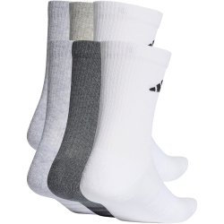 6er Pack adidas Cushioned Crew Socken KE5500 - white/light grey heather/medium grey heather/dark grey heather 34-36