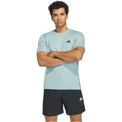 adidas Workout Essentials Base 3-Streifen Trainingsshirt Herren KD0704 - wonder sage/black M