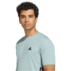 adidas Workout Essentials Base 3-Streifen Trainingsshirt Herren KD0704 - wonder sage/black M