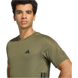 adidas Workout Essentials Base 3-Streifen Trainingsshirt Herren KD0703 - olive strata/black S