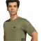 adidas Workout Essentials Base 3-Streifen Trainingsshirt Herren KD0703 - olive strata/black S