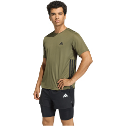 adidas Workout Essentials Base 3-Streifen Trainingsshirt Herren KD0703 - olive strata/black M