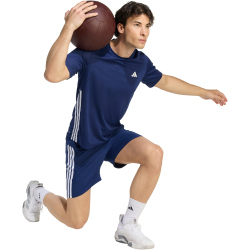 adidas Workout Essentials Base 3-Streifen Trainingsshirt Herren KD0701 - dark blue/white M