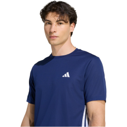 adidas Workout Essentials Base 3-Streifen Trainingsshirt Herren KD0701 - dark blue/white M