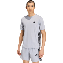 adidas Workout Essentials Base 3-Streifen Trainingsshirt Herren KC5286 - halo silver/black S