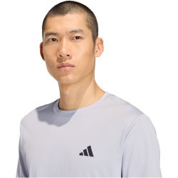 adidas Workout Essentials Base 3-Streifen Trainingsshirt Herren KC5286 - halo silver/black S