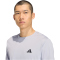 adidas Workout Essentials Base 3-Streifen Trainingsshirt Herren KC5286 - halo silver/black S