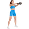 adidas Optime Workout 3-Streifen kurze Leggings Damen JZ1104 - ray blue XS/5"