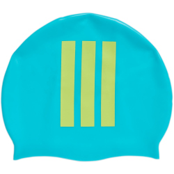 adidas 3-Streifen Badekappe KB9509 - lucid cyan/pulse lime