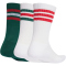 3er Pack adidas 3-Streifen Cushioned Sportswear Crew Socken KE5506 - team dark green/white/better scarlet 40-42
