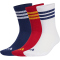 3er Pack adidas 3-Streifen Cushioned Sportswear Crew Socken KE5503 - dark blue/team power red 2/white 37-39