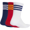 3er Pack adidas 3-Streifen Cushioned Sportswear Crew Socken KE5503 - dark blue/team power red 2/white 37-39