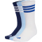 3er Pack adidas 3-Streifen Cushioned Sportswear Crew Socken KC9642 - dark blue/white/glow blue 34-36